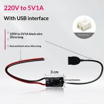 Universalus vaizdo kameros maitinimo transformatorius AC 220V į DC 5V 1A 2A USB Type-C 1/5 vnt. Tinka daugumai belaidžių apsaugos kamerų USB 1A 1pcs