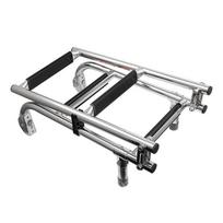 Folding Stainless Steel Boat Ladder 4 Step Pontoon 2+2 Step Portable Transom Mount Marine Stepladder
