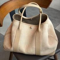 Large-capacity Tote Garden Bag - Premium Commuter Shoulder Bag with High-end Style smėlis