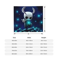 Hollow Knight Silksong Blanket Flannel Cartoon Lightweight Thin Throw Blanket for Outdoor Travel Bedspread Size: 75*100cm, Weight: 230 GSM