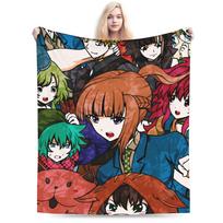 Shin Tsukimi Blanket Your Turn To Die Soft Warm Graphic Plush Throw Blanket For Child Bedroom Flannel Bedspread Bed Cover Size: 75*100cm, Weight: 230 GSM