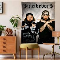 Singer SSuicideboy Anime Tapestry Indian Buddha Wall Decoration Witchcraft Bohemian Hippie Wall Hanging Sheets 100X70CM