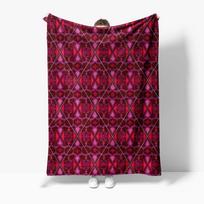 Vibrant Geometric Pattern Fleece Blanket Decorative Throw Blanket Soft Warm Cozy Bed Blanket Stylish Home Decor Gift Size: 75*100cm, Weight: 230 GSM