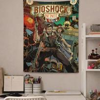 Bioshock anime themed printed tapestry sci-fi hippie wall hanging living room bedroom wall aesthetic background cloth decoration 100X70CM