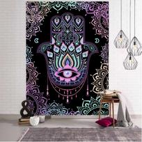Retro Mandala Tapestry Elephant Head Buddha Psychedelic Flower Plant Wall Hanging Bohemian Aesthetic Home Wall Decoration 100X70CM