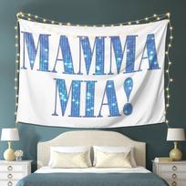 1pc Mamma Mia Tapestry  Durable WrinkleResistant Soft Polyester Wall Hanging with VintageInspired Design Perfect for Home 100X70CM