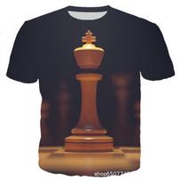 Chess 3D digital printing adult children's casual short-sleeved T-shirt cross-border new adult children's T-shirt supply cartoon children 90