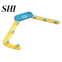Foldable Punch-free Sink Drain Rack Plastic Anti-slid Hook Mesh for Home geltona