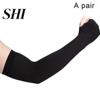 1 Pair Summer Outdoor Cycling Arm Sleeves Cover UV Sun Protection Oversleeves 1 juoda