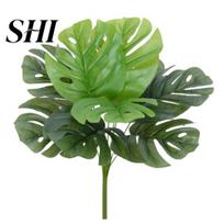 Simulation Leaves Artificial Monstera Vivid Fresh-keeping 9 Forked Fake Potted Green Plant Party Supplies žalia
