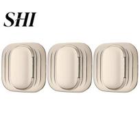 No Damage Wall Bump Guards 3Pcs/Set Silicone Door Stopper Punching Free Mute Stickers Noise Reduction Protectors Handle Protection Pad Hardware chaki