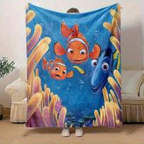 1 vnt., „Žuvytė Nemo“ filmo plakato spaudinys, namų dekoras, pledas sofai, lovai, kelionėms 75X95CM