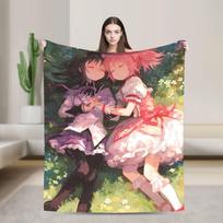 Puella Magi Madoka Magica Mesti pledas sofai Minkštas pliušinis pledas 50x60 colių Įvairių dydžių Lovatiesės visiems sezonams 75X95CM