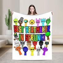 Sprunki Incredibox Antklodė Žaidimas Vilnos Juokinga Šilta Mesti Antklodę Lovos Užtiesalui Vasara 75X95CM