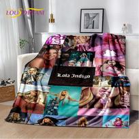 Lola Indigo Ispanijos Dainininkė Šokėja Minkštas Flanelinis Antklodė Lovai Miegamajam Sofai Iškylai, Mėtomasis Antklodė Dangai Lauke Laisvalaikiui Dovana 75X95CM