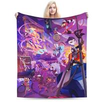 Hazbin Hotel Alastor Vox  Blanket Flannel Cozy UltraSoft Throw Blanket for Bedding Bedspread 75X95CM
