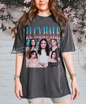 Lucy Hale Collage Graphic Tee, Retro Vintage Style Apparel L