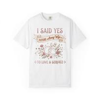 I Said Yes Future Army Wife T-Shirt | To Love & Service | Military Engagement Gift Tee S
