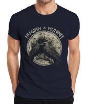 Huginn Muninn Viking Ravens Odin Vegvisir Runes Gothic Nordic Men's T-Shirt S įvairiaspalvis
