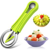 4-in-1 Multifunctional Fruit Carving Set, Foldable Storage, Kitchen Vegetable Sculpture Tools, Stainless Steel, Green