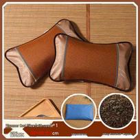 Mugwort Cool Summer Pillow for Neck Protection - Adult & Child Use, Tea Fragrance, Buckwheat Filling.