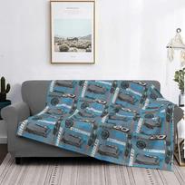 Cars Lightning McQueen Flannel Throw Blanket Lightweight Bedspread Sofa Decor Home Textiles Highway Theme Size: 75*100cm, Weight: 230 GSM