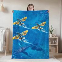 Double Bed Blankets and Throws Kawaii A-Avatars Camping Fluffy Blanket Furry New Year Bedspread the Anime Home Decoration Sofas Size: 75*100cm, Weight: 230 GSM