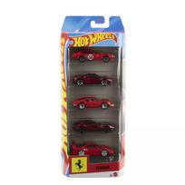 Hot Wheels: mažos mašinėlės: „Ferrari“ 5 dalių rinkinys