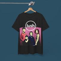 Lush Band T shirt - Shoegaze Indie Rock Tee Belle And Sebastians Slowdive My Bloody Valentine 3XL