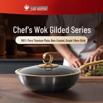 Santouying Gilded Pure Titanium Non-stick Wok