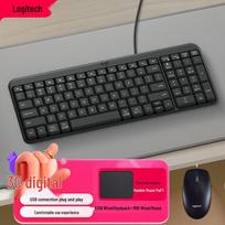 Logitech K106 Wired Keyboard & M90 Wired Mouse Combo with Mouse Pad