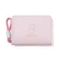 Cartoon Student Fold Card Holder Short Coin Purse Portable Women Wallet  Ladies rožinė