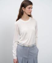 Rene J Soft Basic Round Knit Ivory/Os