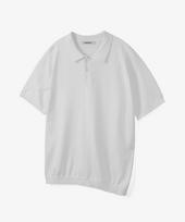 X Container Cool Collar Half Knit (White) L/Free
