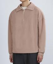 Berry Vein Ravine Tex Zip-Up Knit (Beige) L
