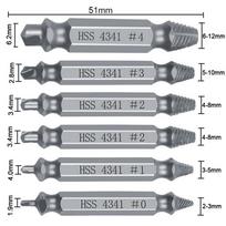 6Pcs Damaged Screw Extractor Easy Out Set Bolt Stud Remover Drills Tools Kit Tap Set Of Broken Head Screw Extractor Repair Tool