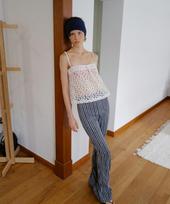 Susumu Interior Nasi Top - White Daisy Xs
