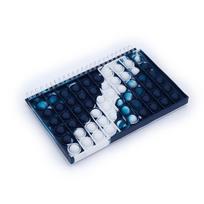 Pop Bubble Fidget Sensory Diary A5 Size with Silica Gel Cover 30 Sheets Inner Pages and Spiral Binding (Blue,A5&A5) mėlyna