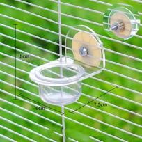 Bird Transparent Feeder Feeding Basin With Antiskid Stand Bowls Acrylic Bird Cage Feeder Fixed Food Bowl Parakeets Feeders A1