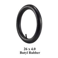 Snow Bicycle Butyl Rubber Inner Tube 26*4.0 26x4.0 Bike For Fat Bikes E-Bikes Snowmobiles Bicycles ATVs Black Tyre Cycling Parts 1pc 26x4.0