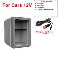 Cooling Mini Fridge Dorm Mini Refrigerator Car Fridge Stylish Appearance Transparent‑Door Fridge for Cosmetic & Beverage Storage For Car 12V