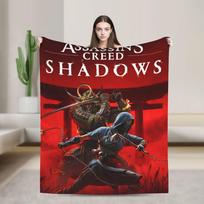 Assassins Creed Shadows Super Soft Blankets Children Plush Bedding Throws Fashion Couch Chair Flannel Bedspread Sofa Bed Cover Size: 75*100cm, Weight: 230 GSM