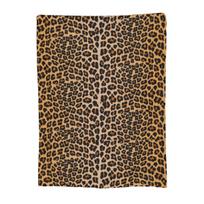 Leopardo rašto pledas Minkštas šiltas flanelinis pledas Pliušinis lovai svetainei iškylai kelionei namams sofai Size: 75*100cm, Weight: 230 GSM beige