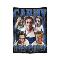 Carmy Yes Chief Jeremy Allen White The Bear Tv Show Blankets Fleece Print Warm Throw Blanket for Sofa Office Bedding Throws Size: 75*100cm, Weight: 230 GSM