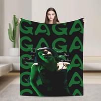 Lady Gaga Mayhem Album Blanket Soft Warm Plush Throw Blanket For Living Room Travel Office Flannel Bedspread Bed Cover Size: 75*100cm, Weight: 230 GSM