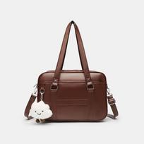 College style uniform bag two-dimensional shoulder bag women's oblique span bag commuter bag simple handbag 33*10*23cm ruda