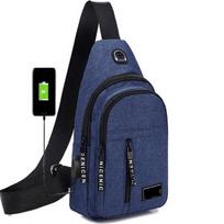 Men's Versatile Business Sling Bag with USB