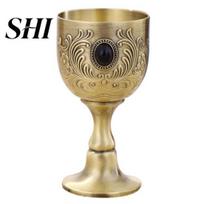 Wine Goblet 25ml Embossed Premium Vintage Bronze Goblets Exquisite Royal Cup Home Decor bronza