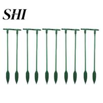 Strong Wind Plant Stake 10Pcs Support Stakes Slot Design Easy to Use Versatile Application Indoor Stem Growth Aid Outdoor Single Flower Rods with Ring 17cm