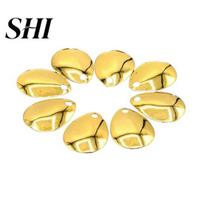 Fishing Spinner Blades 50Pcs Bright Color Easy Spin Smooth Finish Wide Applications Floating Flag Anti-rust Attractor Compact Spoon Equipment L auksinė